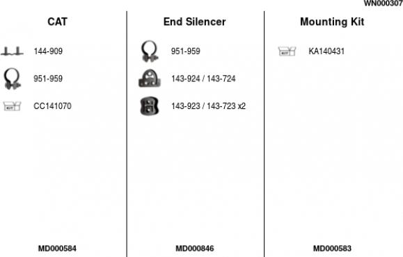 FA1 WN000307 - Система випуску ОГ autocars.com.ua