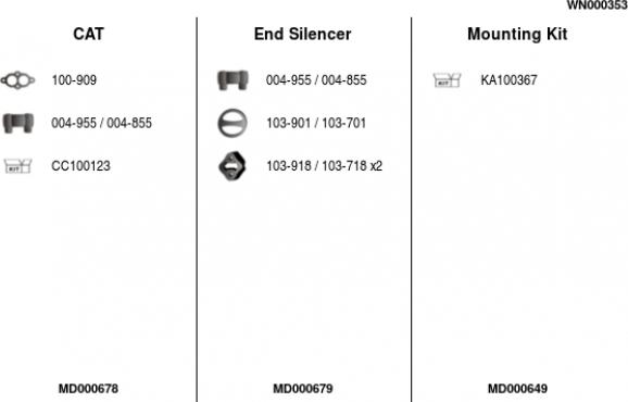 FA1 WN000353 - Система випуску ОГ autocars.com.ua