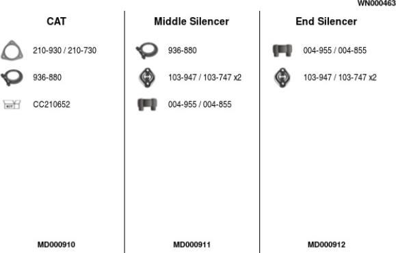 FA1 WN000463 - Система випуску ОГ autocars.com.ua