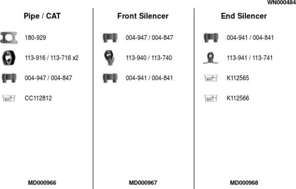 FA1 WN000484 - Система випуску ОГ autocars.com.ua