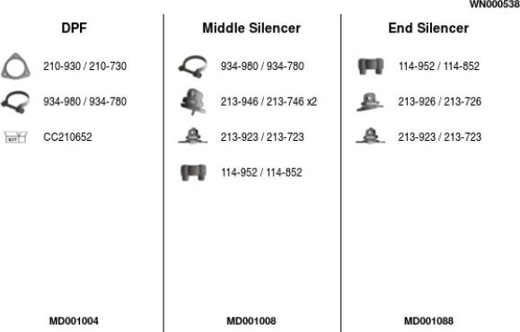 FA1 WN000538 - Система випуску ОГ autocars.com.ua