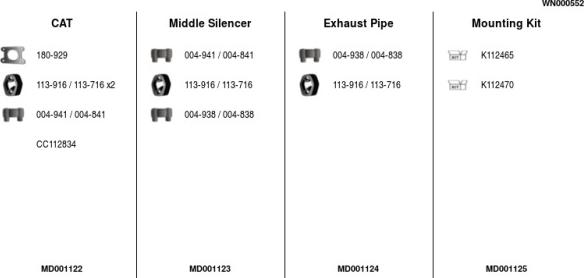 FA1 WN000552 - Система випуску ОГ autocars.com.ua