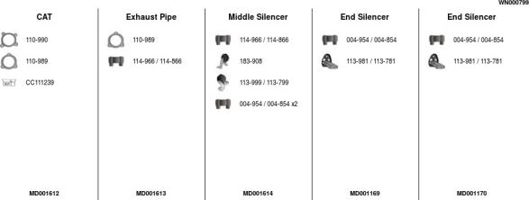 FA1 WN000799 - Система випуску ОГ autocars.com.ua