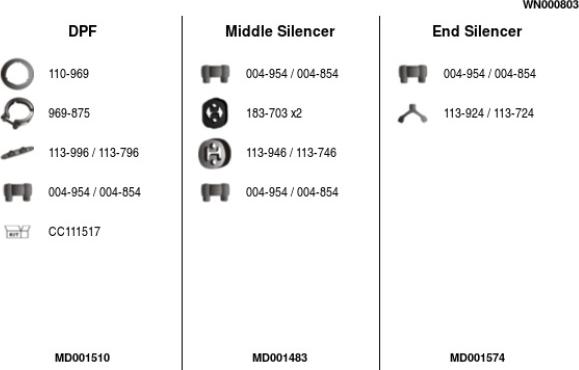 FA1 WN000803 - Система випуску ОГ autocars.com.ua