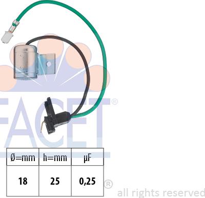 FACET 0.0628 - Конденсатор, система запалювання autocars.com.ua
