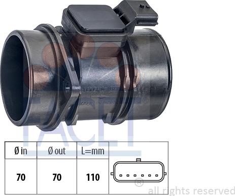 FACET 10.1363 - Датчик потока, массы воздуха avtokuzovplus.com.ua