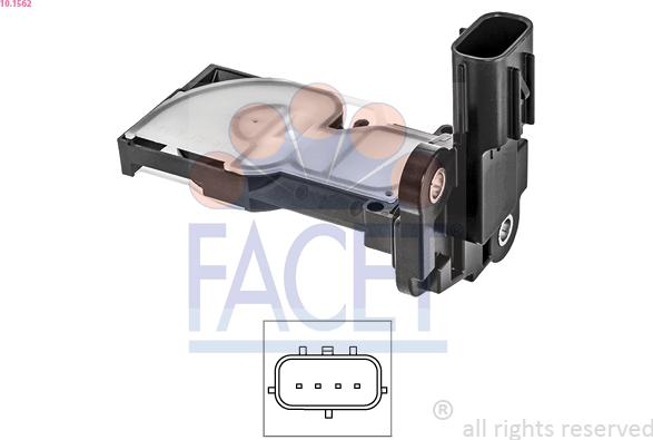 FACET 10.1562 - Датчик потоку, маси повітря autocars.com.ua