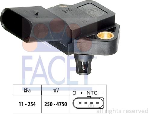 FACET 10.3083 - Датчик тиску повітря, висотний коректор autocars.com.ua