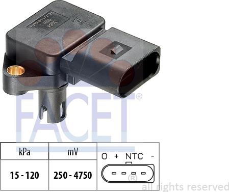 FACET 10.3084 - Датчик тиску повітря, висотний коректор autocars.com.ua
