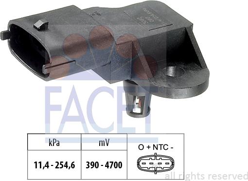 FACET 10.3092 - Датчик тиску повітря, висотний коректор autocars.com.ua
