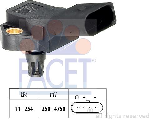FACET 10.3112 - Датчик тиску повітря, висотний коректор autocars.com.ua