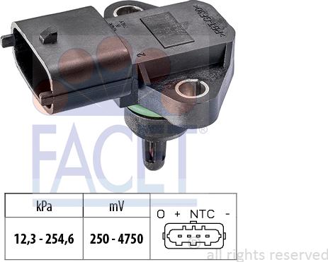 FACET 10.3131 - Датчик тиску повітря, висотний коректор autocars.com.ua