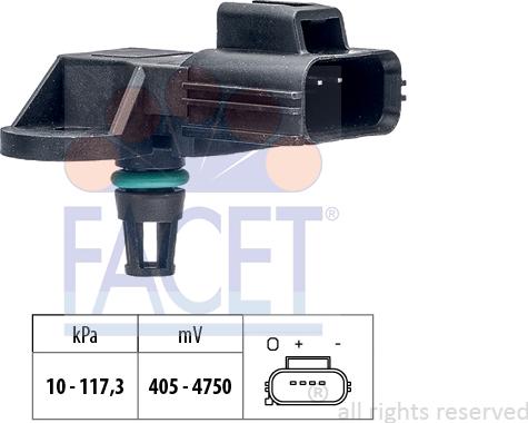 FACET 10.3151 - Датчик тиску повітря, висотний коректор autocars.com.ua