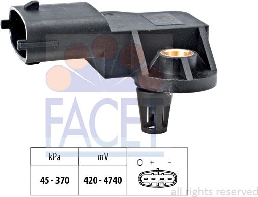 FACET 10.3167 - Датчик тиску повітря, висотний коректор autocars.com.ua