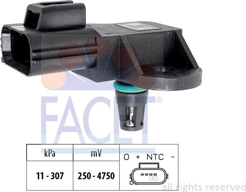 FACET 10.3205 - Датчик давления наддува Boxer-Jumper 2.2HDi 06- 10.3205 FACET autocars.com.ua