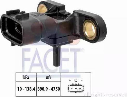 FACET 10.3217 - Датчик, тиск вихлопних газів autocars.com.ua