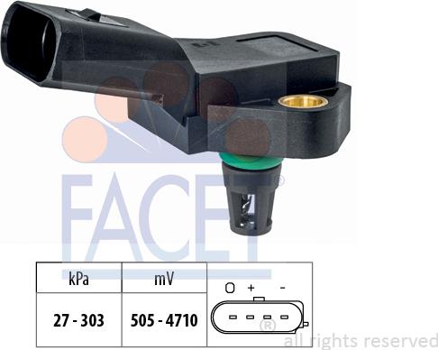 FACET 10.3228 - Датчик тиску повітря, висотний коректор autocars.com.ua