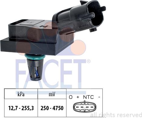 FACET 10.3246 - Датчик давления наддува ovano-Master 1.5-2.5DCI 00- 10.3246 FACET autocars.com.ua