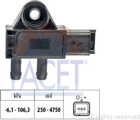 FACET 10.3271 - Датчик абсолютного тиску Manifold Air Pressure Sensor. MAP sensor autocars.com.ua