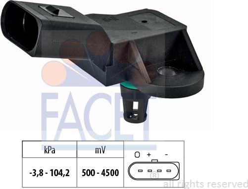 FACET 10.3280 - Датчик тиску, підсилювач гальмівної системи autocars.com.ua
