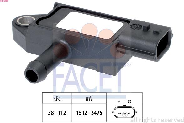 FACET 10.3301 - Датчик тиску повітря, висотний коректор autocars.com.ua