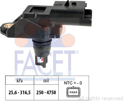 FACET 10.3335 - Датчик тиску повітря, висотний коректор autocars.com.ua