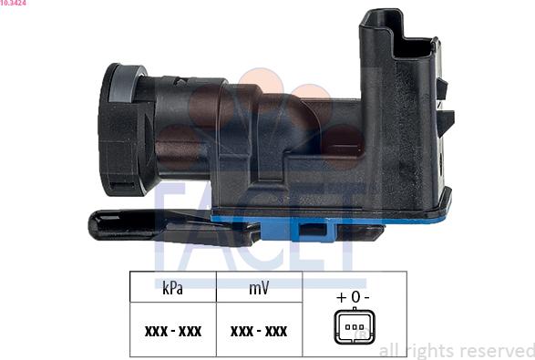 FACET 10.3424 - Датчик тиску повітря, висотний коректор autocars.com.ua