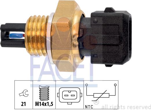 FACET 10.4015 - Датчик температури повітря Renault Master-Trafic 2.2 i 80-> autocars.com.ua