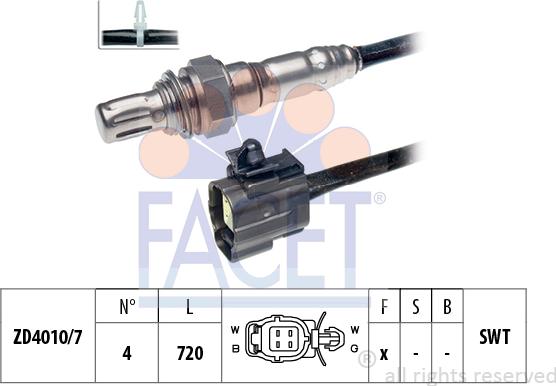 FACET 10.7231 - Лямбда-зонд, датчик кислорода autodnr.net