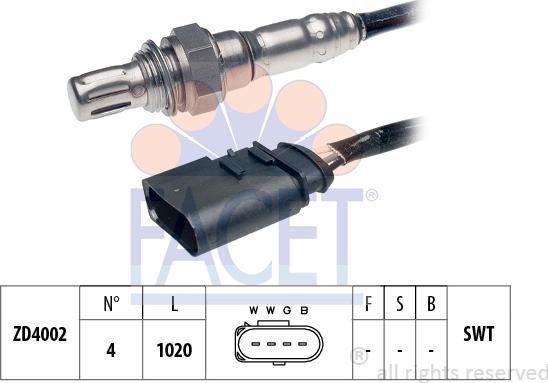 FACET 10.7361 - Лямбда-зонд autocars.com.ua