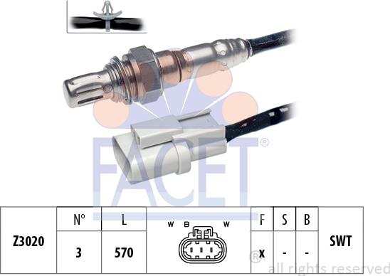 FACET 10.7398 - Лямбда-зонд autocars.com.ua