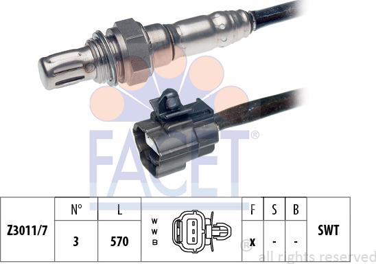 FACET 10.7912 - Лямбда-зонд autocars.com.ua