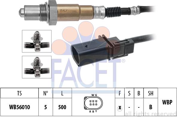 FACET 10.8596 - Лямбда-зонд, датчик кислорода avtokuzovplus.com.ua