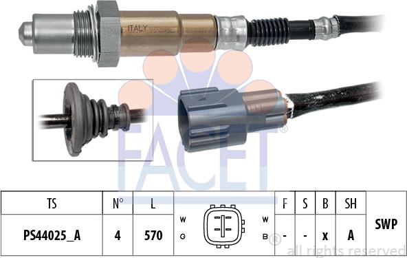 FACET 10.8607 - Лямбда-зонд autocars.com.ua