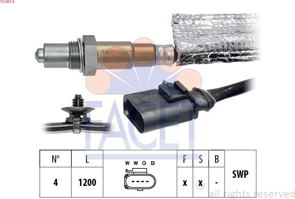 FACET 10.8614 - Лямбда-зонд autocars.com.ua
