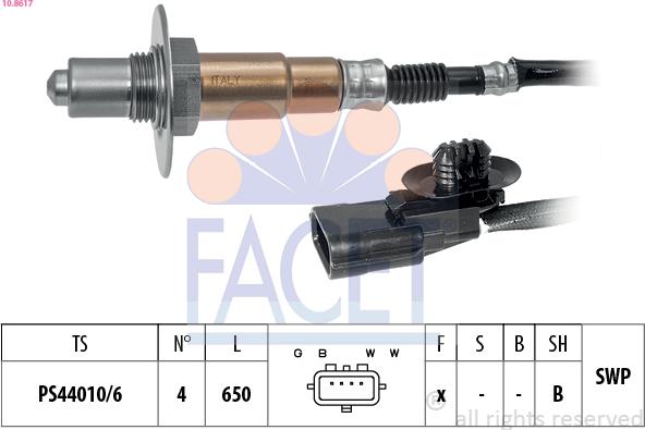 FACET 10.8617 - Лямбда-зонд autocars.com.ua