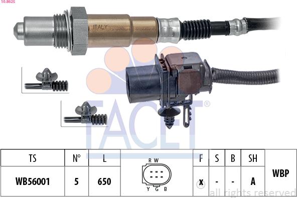 FACET 10.8625 - Лямбда-зонд autocars.com.ua