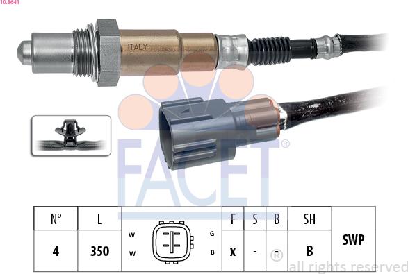 FACET 10.8641 - Лямбда-зонд autocars.com.ua