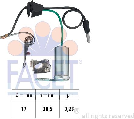 FACET 1.3691/26 - Контактна група, розподільник запалювання autocars.com.ua