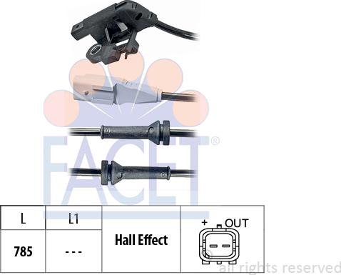 FACET 21.0031 - Датчик ABS, частота вращения колеса autodnr.net