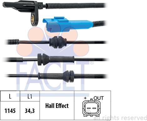 FACET 21.0062 - Датчик ABS, частота вращения колеса avtokuzovplus.com.ua