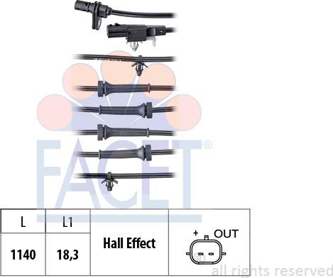 FACET 21.0065 - Датчик ABS, частота вращения колеса avtokuzovplus.com.ua