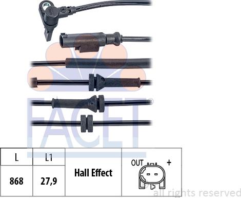 FACET 21.0165 - Датчик ABS, частота вращения колеса avtokuzovplus.com.ua