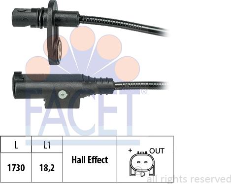 FACET 21.0249 - Датчик ABS, частота вращения колеса avtokuzovplus.com.ua