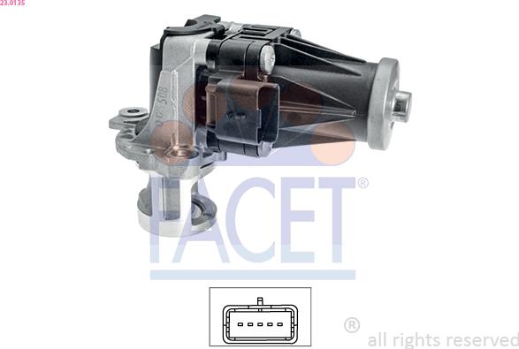 FACET 23.0135 - Клапан повернення ОГ autocars.com.ua