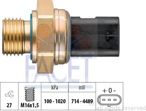 FACET 25.0017 - Датчик, давление масла avtokuzovplus.com.ua