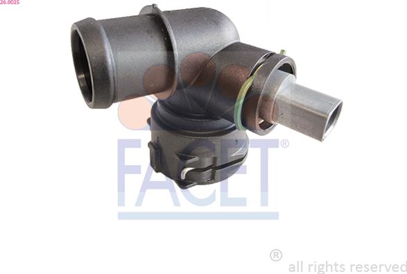 FACET 26.0025 - Фланець охолоджуючої рідини autocars.com.ua