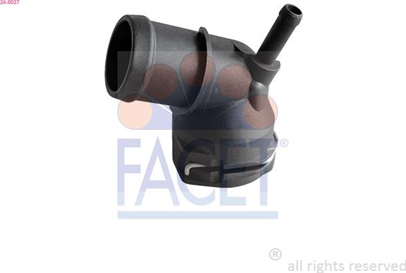 FACET 26.0027 - Фланець охолоджуючої рідини autocars.com.ua