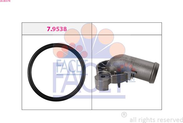 FACET 26.8557R - Фланець охолоджуючої рідини autocars.com.ua