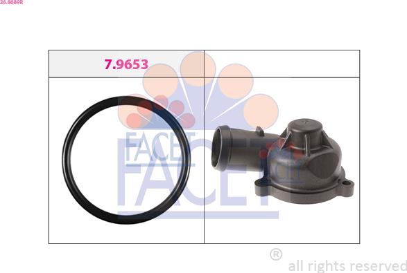 FACET 26.8689R - Фланець охолоджуючої рідини autocars.com.ua